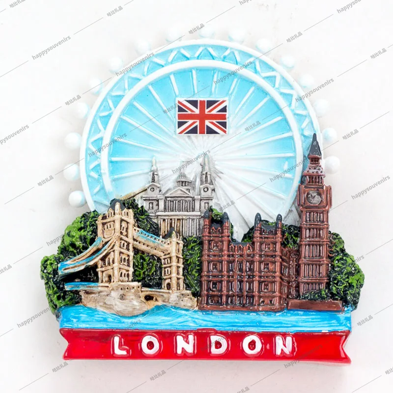 Aimants Frigo Londres - Lot De 16 Icônes Anglaises (Big Ben, Bus, Garde...) - Décoration Magnétique Souvenirs