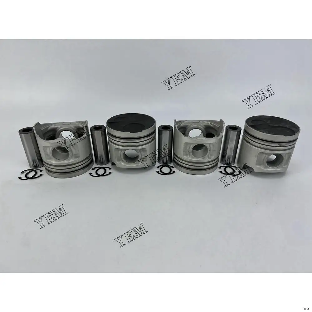 High Performance Engine Piston Kit ME200688 For Mitsubishi 4M40 Forklift Excavator Skid Steer Aftermarket Parts