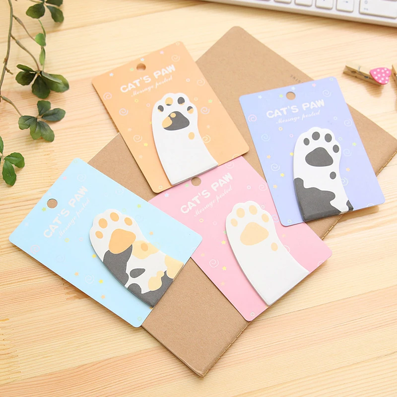 Custom Die Cut Paper Memo Pad Stationary Customized Design Footprint Shaped Post Sticky Note