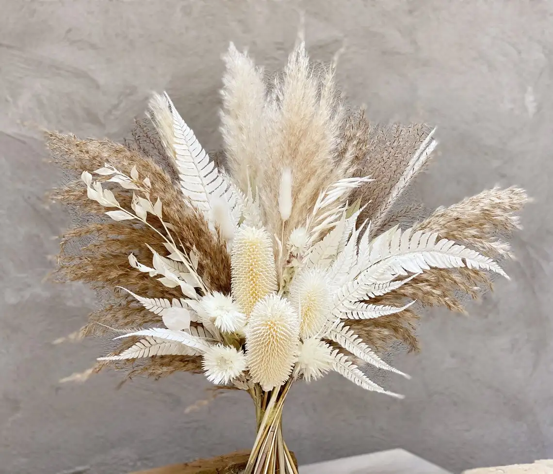 Dried Natural Flower Decorative Grass Pampas Grass Dry Tail Home Decor Hot Item 