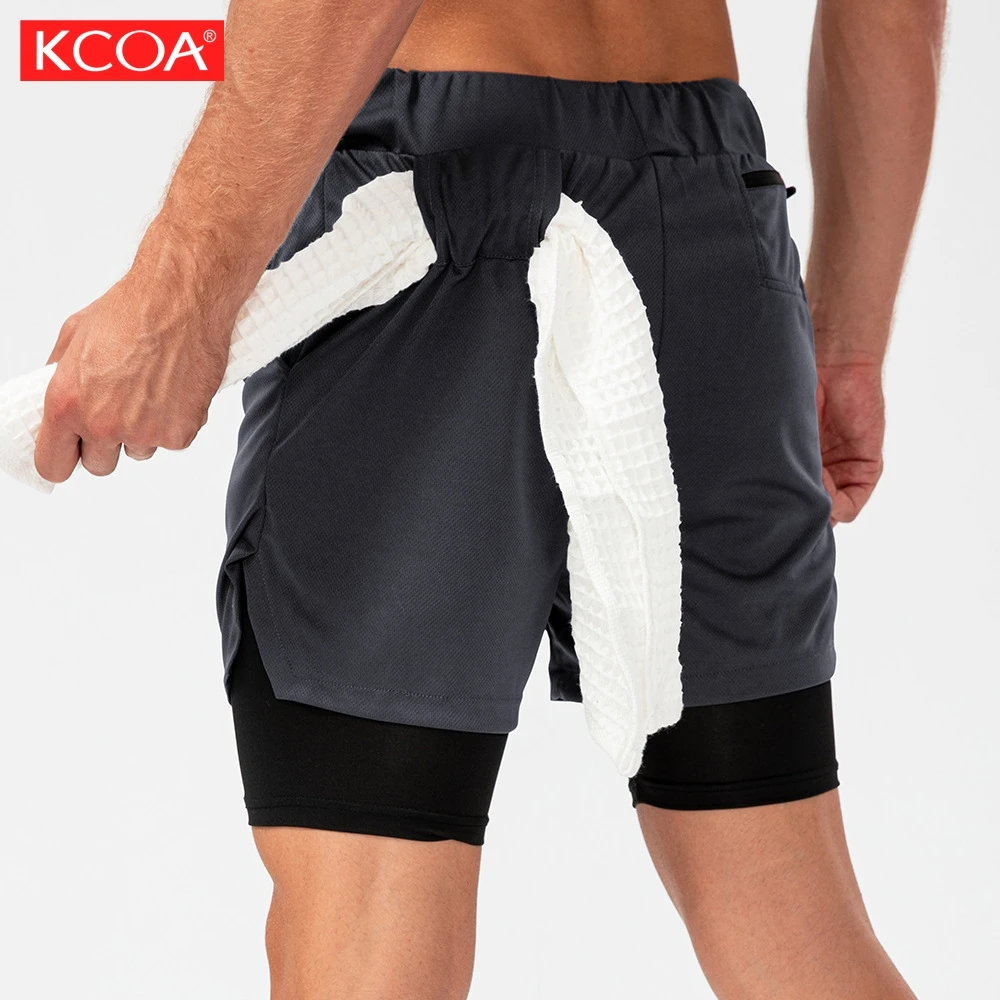 Rts Gym Sport 2pc in 1 Set Apparel Joggers Short With Pocket High Quality Waist Rope Exercise Shorts Man