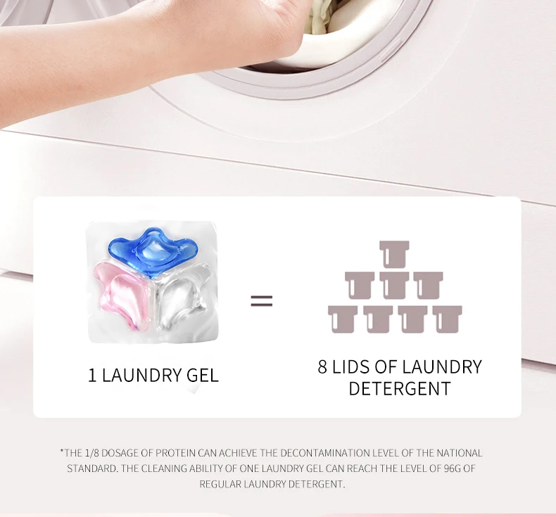 Wholesale In Stock Laundry Pods Blue Wind Chime Bio Enzyme Detergent Soap Odor Lifter 3 In 1