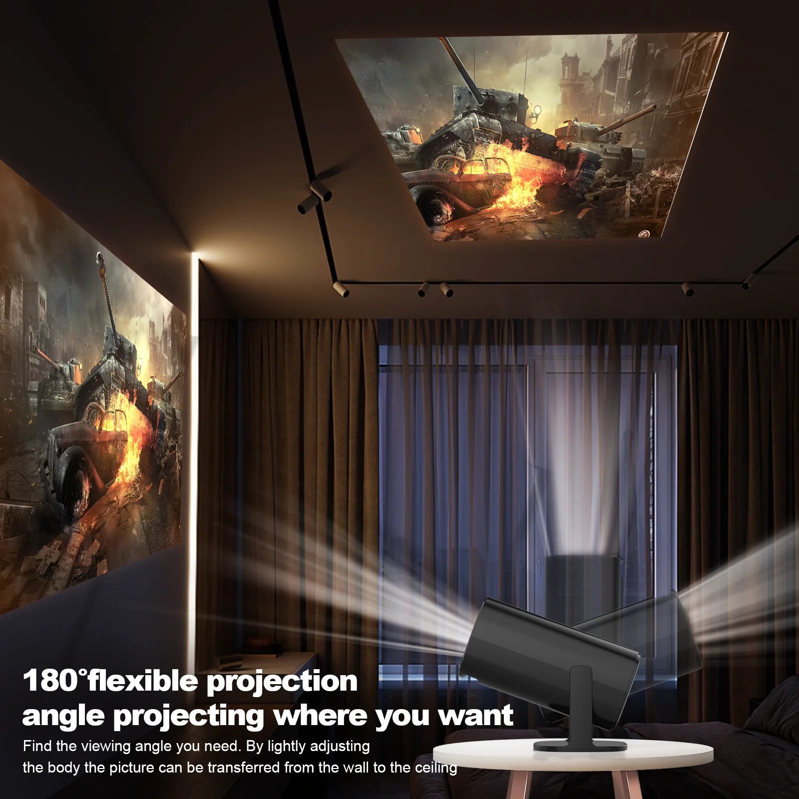 FLYIN P30 4K Ultra HD 3D 휴대용 LED 쇼트 투어 프로젝터 0