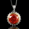 Orange pendant with box chain