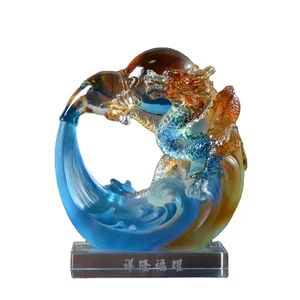 New Fashion Chinese Traditional Fengshui Gift Dragon Spray Water Sculpture Hallway Home Office Decoration