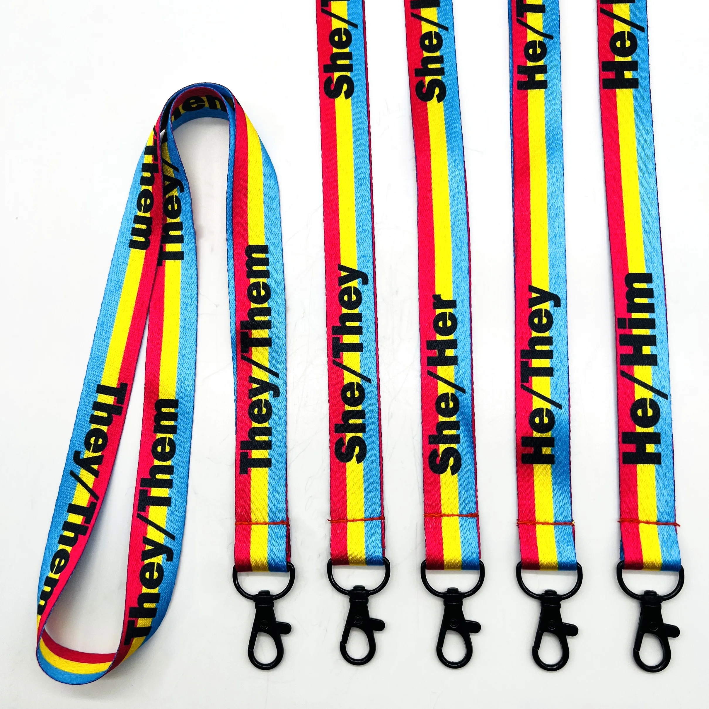 Full Color Printing Rainbow Pride Flag Lanyard Style Lanyards Keychains for LGBTQ Accessories Gay Pride Stuff and Gift-Giving