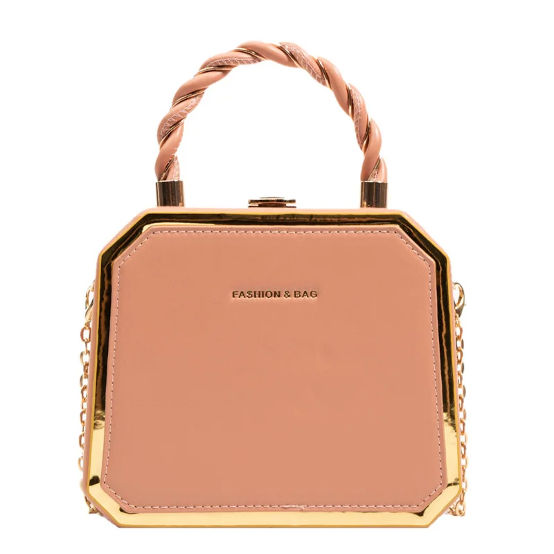 New Chain Box Bag Texture Internet Celebrity Niche Design Shoulder Bag Korean Version Ins Messenger Bag Female