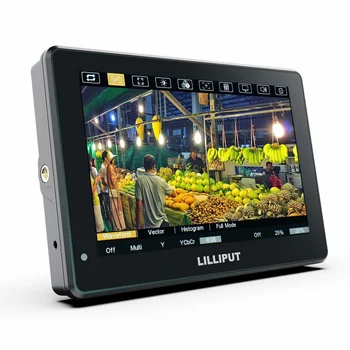 HT7S 7" Touch 2000 Nits High Brightness 3G SDI 4K HDMI On-Camera Film Production Video Assist Monitor