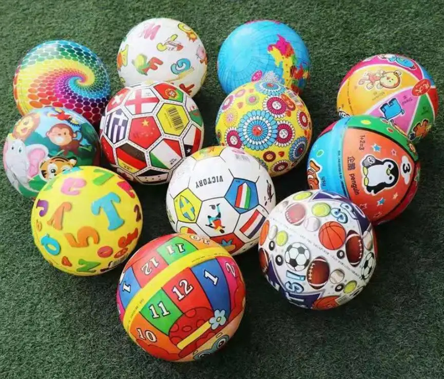 Colorful Small Sports Balls PVC Inflatable Vinyl Ball Wholesale Beach Ball for Children Play