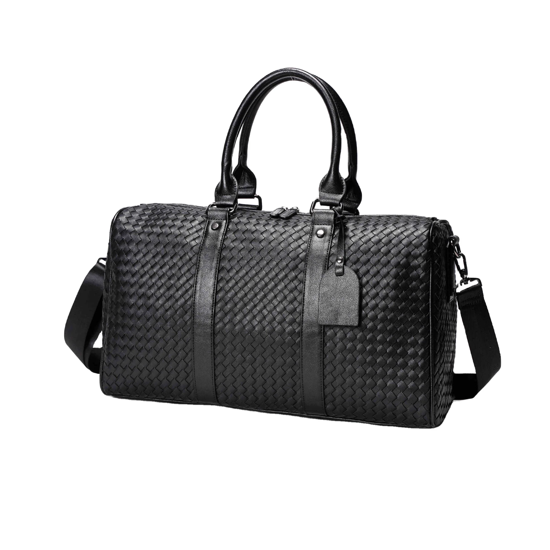 Korean fashion large capacity travel bag leisure short distance handbag leather woven fitness Bag Shoulder Bag