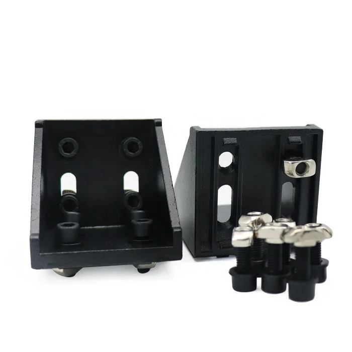 Алюминиевые принадлежности для профиля крепежные кронштейны угловой полки черное настенное крепление кронштейн телевизора