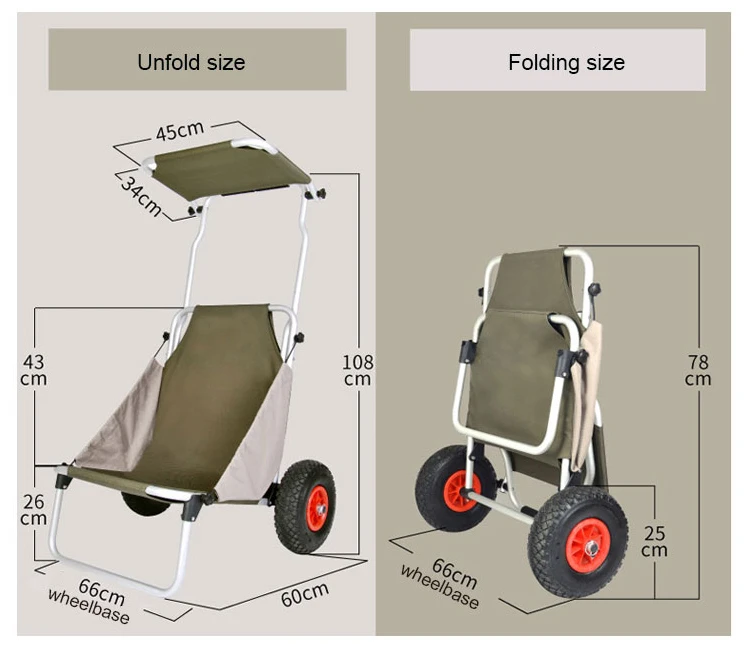 Стул тележка для рыбалки