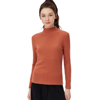 winter products 2023 Plus Size Scrubs Oversized half-turtleneck and fleece women's long-sleeved top