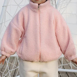Wholesale Custom Children Clothing Warm Thick Casual Tops With Zipper Spring Cotton Polyester Jackets for Kids