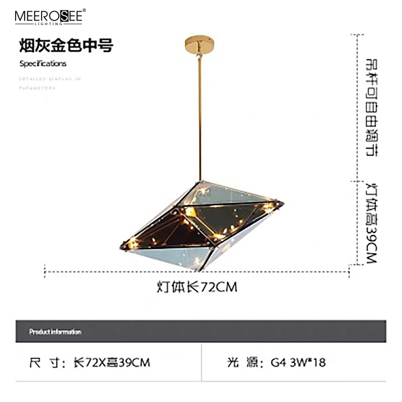 Meerosee Modern Custom Kitchen Pendant Lamp Small Suspension Light for Dinning Cafe Restaurant MD86774