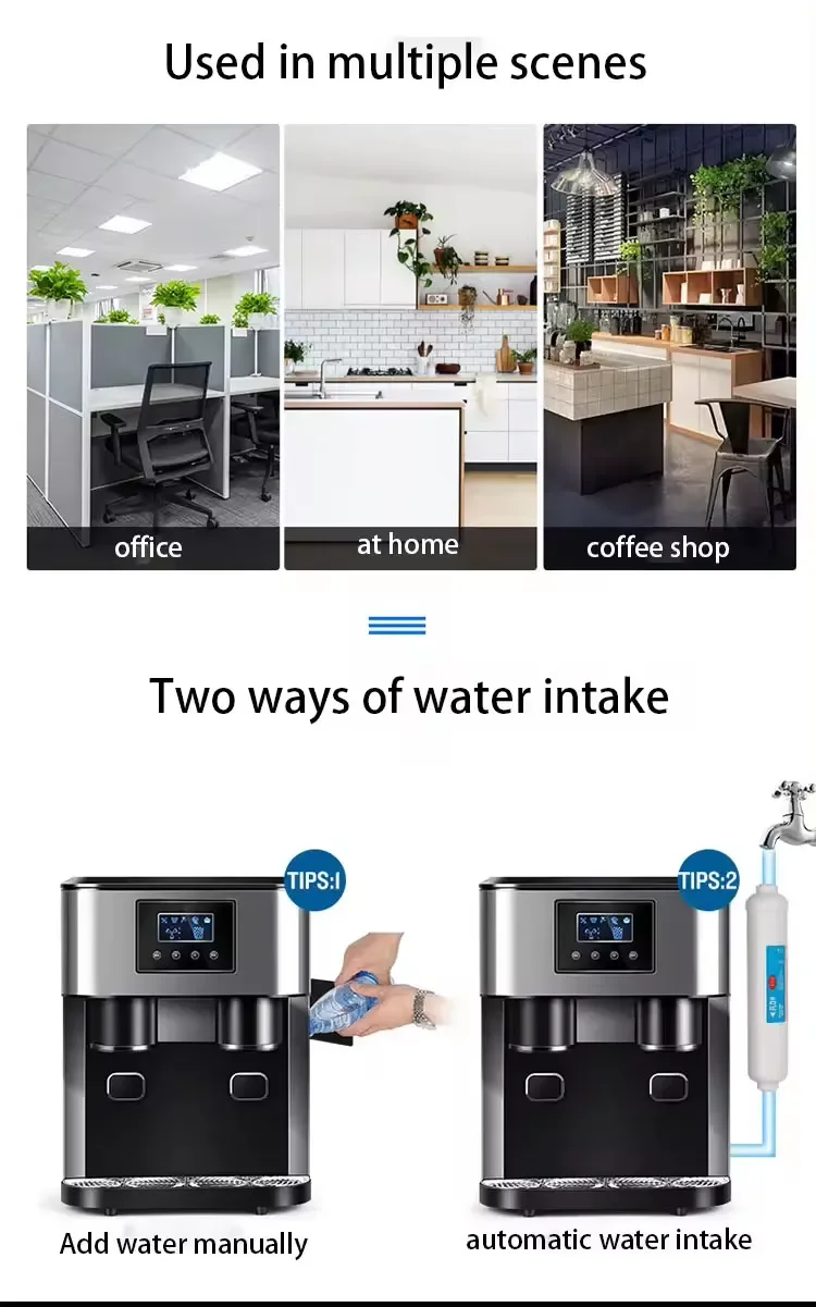 REYES 18kg Three Function Electric Water Cooling Round Ice Crusher