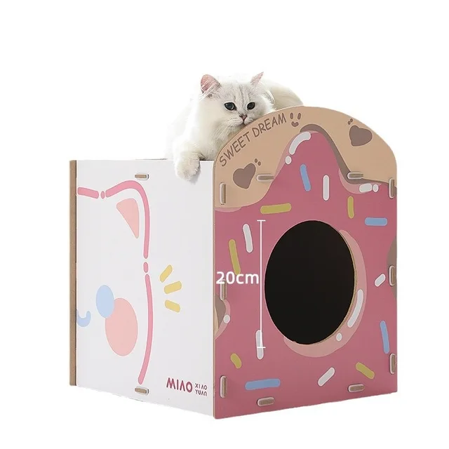 Wholesale Cat Scratcher House X2 Pads Corrugated Paper Board for Indoor  Scratch Cardboard Bed for Scratching & Rest