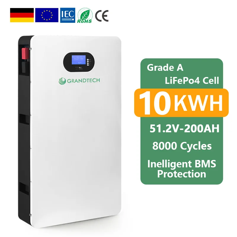 EU-LAGER 5 kW 10 kW 20 kW Lifepo4 Kompletthaus-Batterie Solarbatterie Heimspeicher Lithium-Batterie Stapelbarer Notstrom