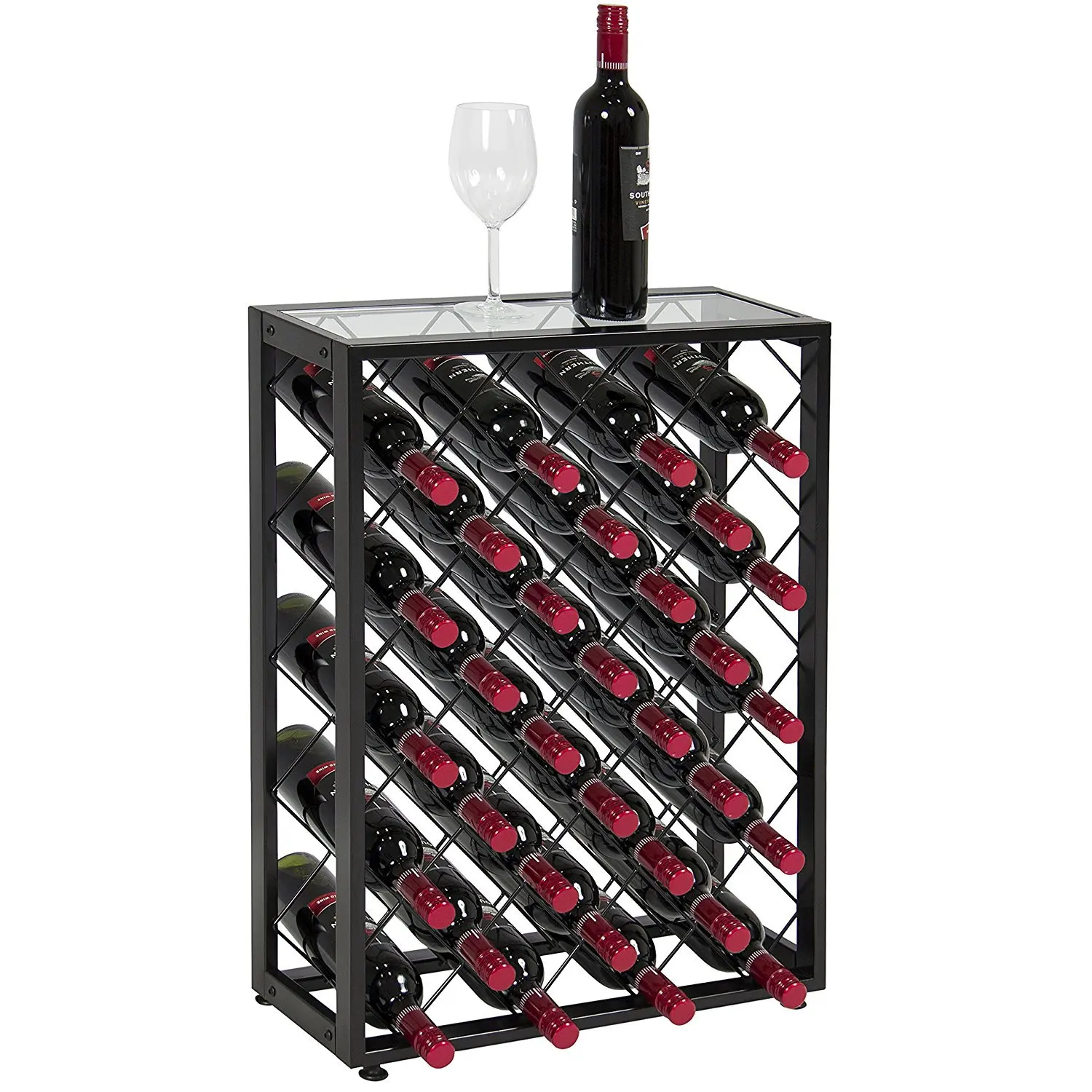 30-Bottle Wall Mountable Wine Storage Rack 