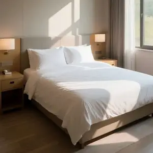 100% Cotton Plain White Duvet Cover Hotel Grade