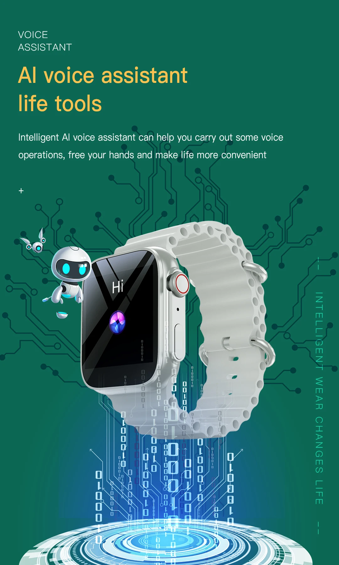 Smart Wear Watch Dual Bt Call Health Monitoring Multiple Sports Smart