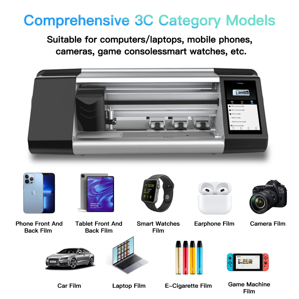 Fully Automatic Hydrogel Film Cutter Screen Protector Cutting Machine for HD Touch Screen 16 Languages details