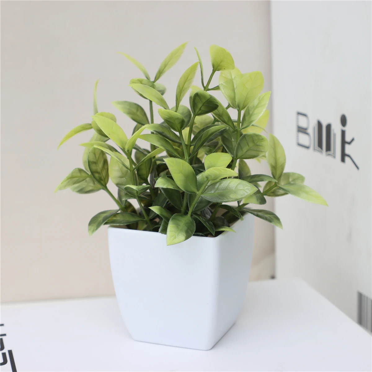 Knstliche Pflanzen Klein Mini Topfpflanzen Plastikgras Bltter fr  Weihnachten Zuhause Bro Wohnzimmer Schreibtisch Deko