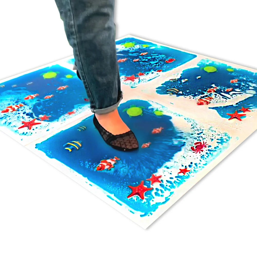 ASTM Autism Products Play Sea World Printed Sensory Board Mat Liquid Gel Sensory Toys Fidget Toys For Adults