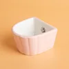 Pink hanging cage small pet bowl-upgraded iron plate screws