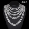 8mm 1 Row-White Gold