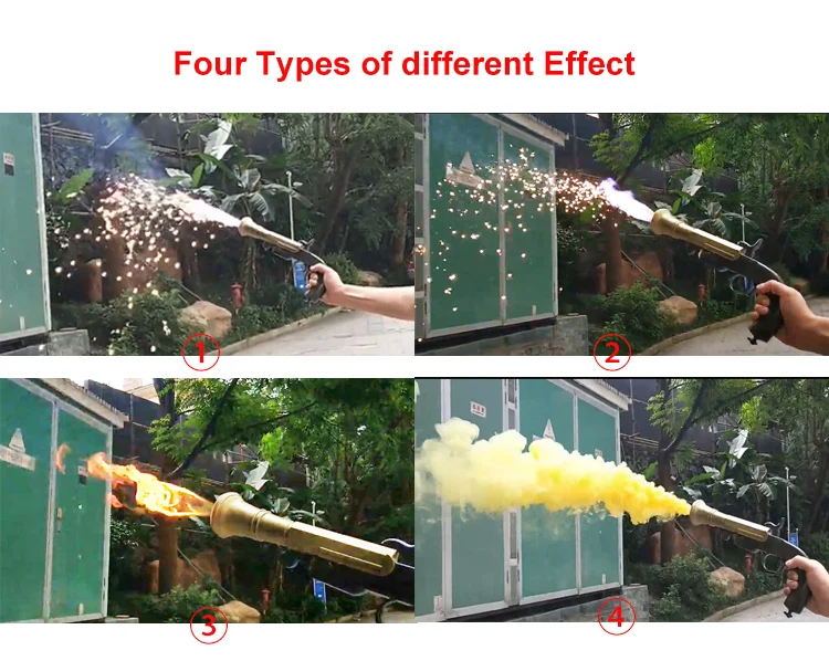 Toy Gun Fireworks Color Smoke Flare Fountain Novelty Fireworks Toy Gun