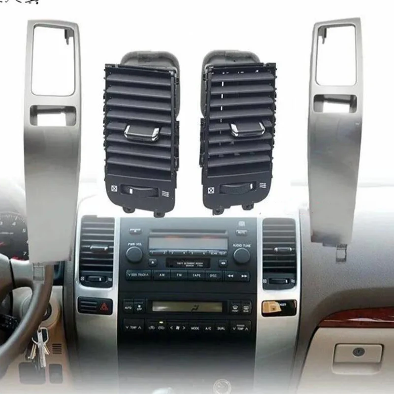 RIPIAN Air Conditioning Vent Compatible With Toyota Land Cruiser Prado 120 2003 2009 Car Air Conditioner Outlet Ac Air Conditioning Vents Plate