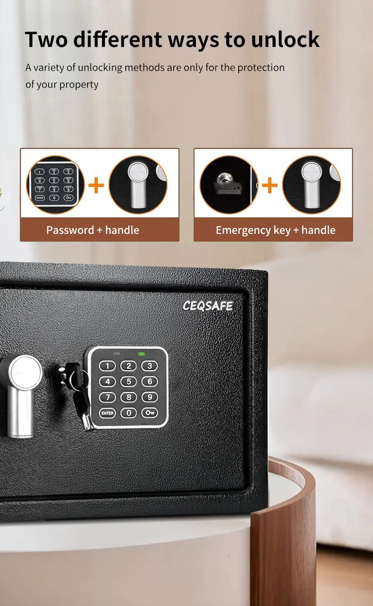 CEQSAFE High-Security Money Safe Mini Steel Safe with Electronic Lock Safe Deposit Box supplier