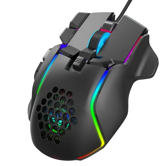 High DPI 12800DPI RGB Gaming Mouse Ergonomic Professional Gamer Mice Programmable Keys Game Mouse RGB Backlit Gaming Mouse