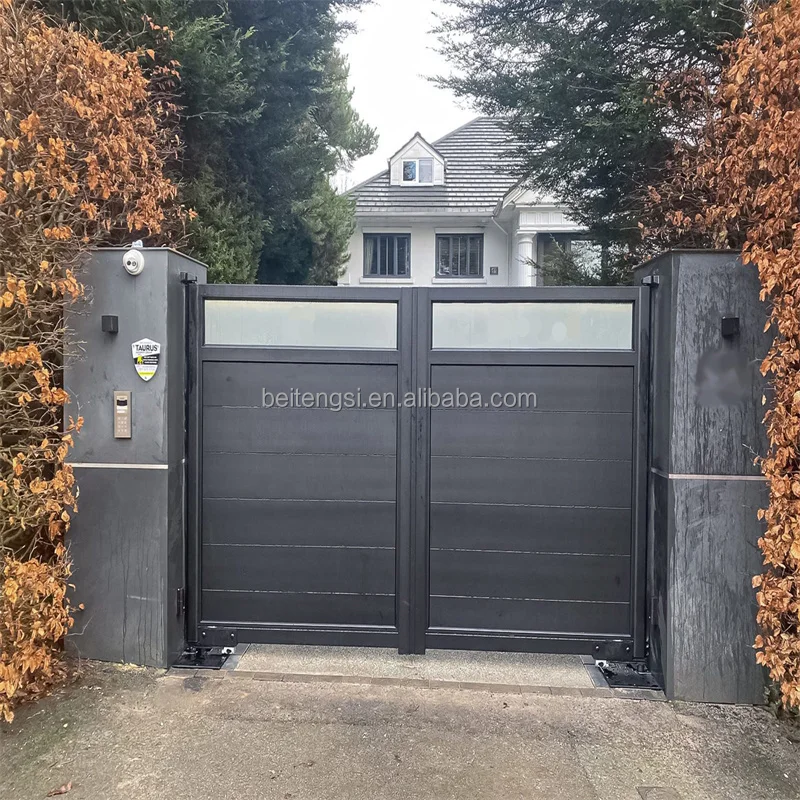 Modern Metal Aluminium Driveway Main Front Gates Design House Automatic