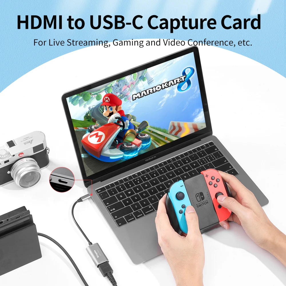 Kingma Compact USB-C Audio Video Capture Card for Live Streaming