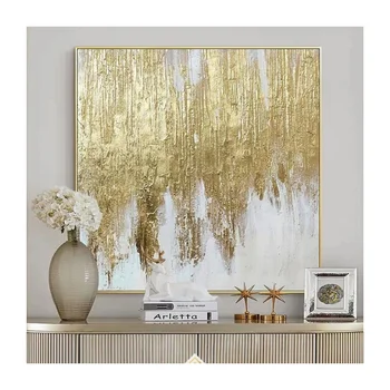 dropshipping Home Decor Modern Abstract Nordic Pictures Wall Art Canvas 3d Gold Foil Texture Hand Made Oil Painting