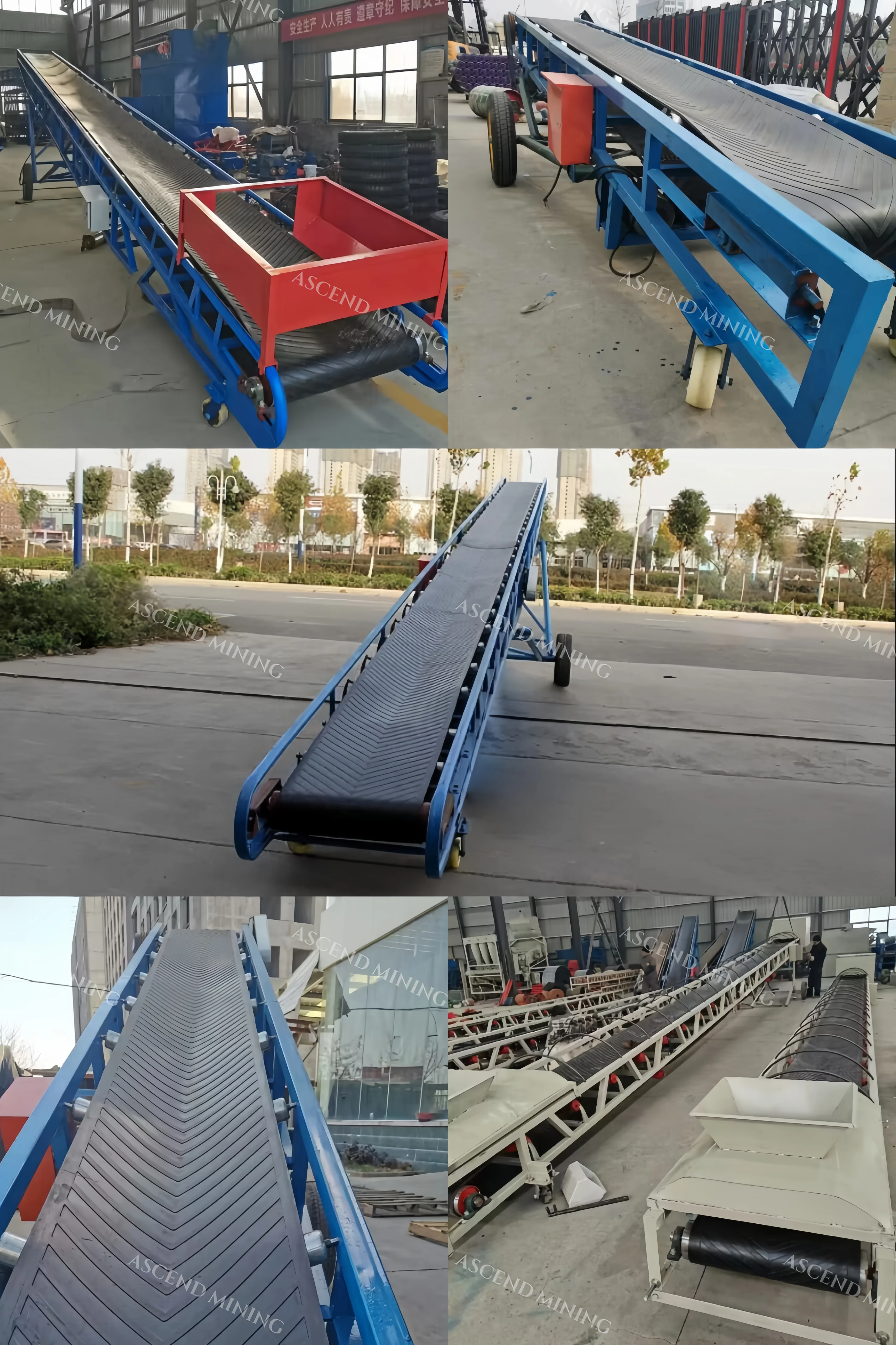 Mining Conveyor Belt Machine B500 B650 Model 30 50 Ton Per Hour