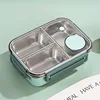 850ml stainless steel three-compartment model green