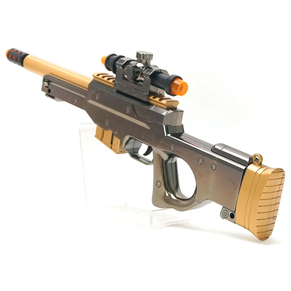 Simulation Metal Toy Gun Model Electric Gun with Light and Sound Realistic Toy Guns
