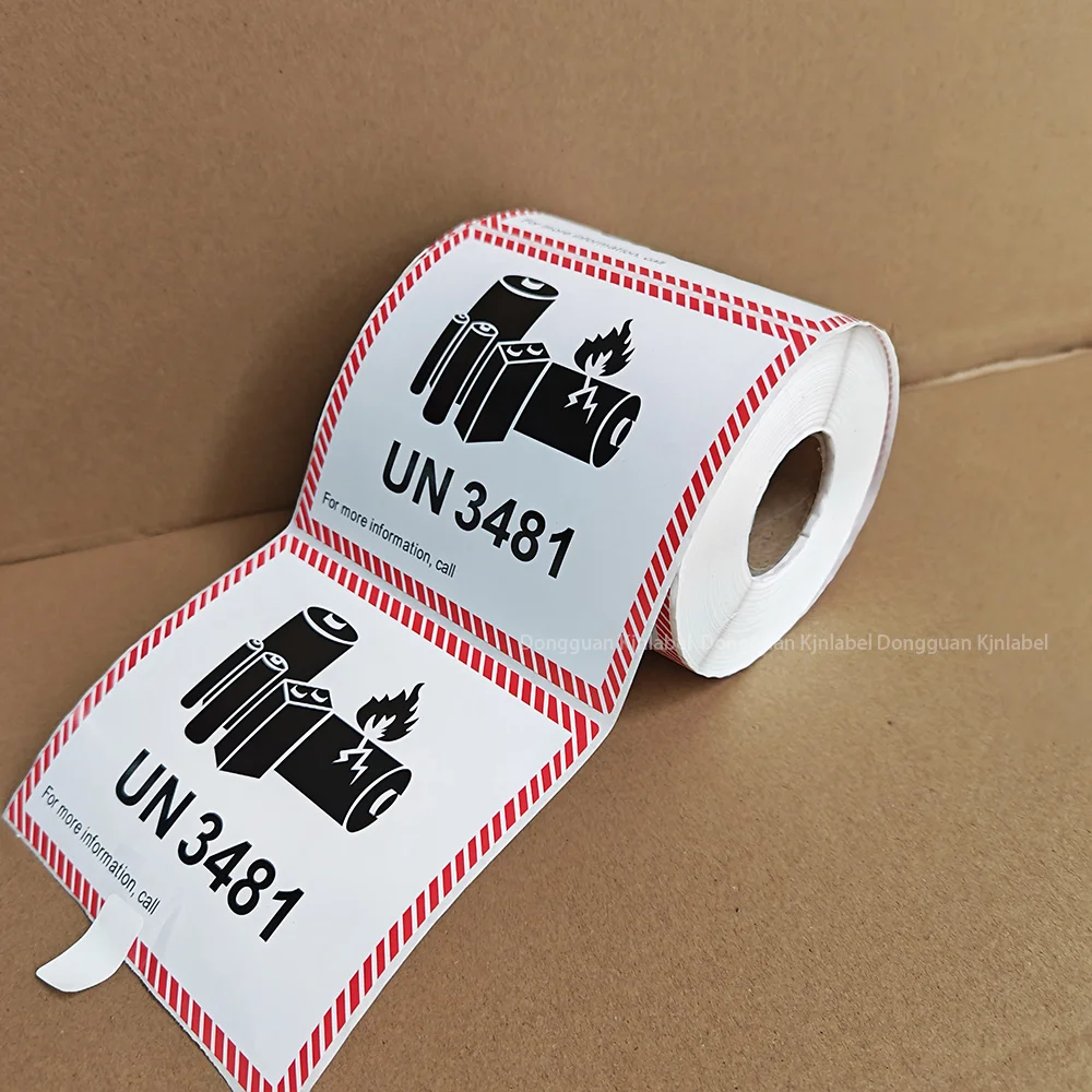 UN3480 Sticker Battery Shipping Caution Label UN3481 Lithium Ion Battery UN3481 Label for UN 3480 Lithium Ion Batteries Class 9