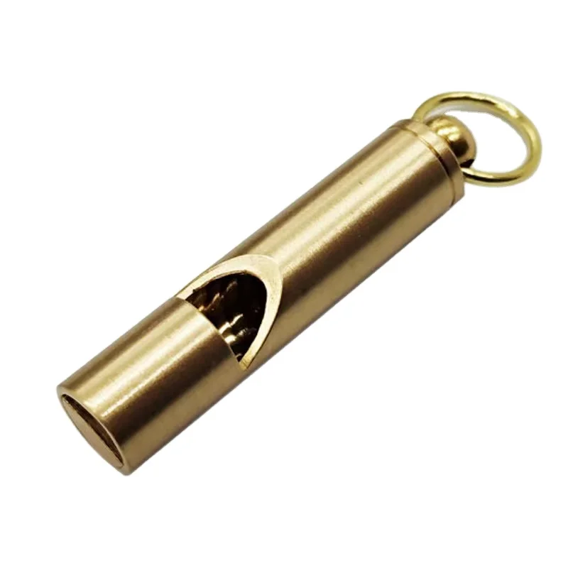 Copper Handicraft Brass Whistle Key Chain Camp Training Whistle Key ...