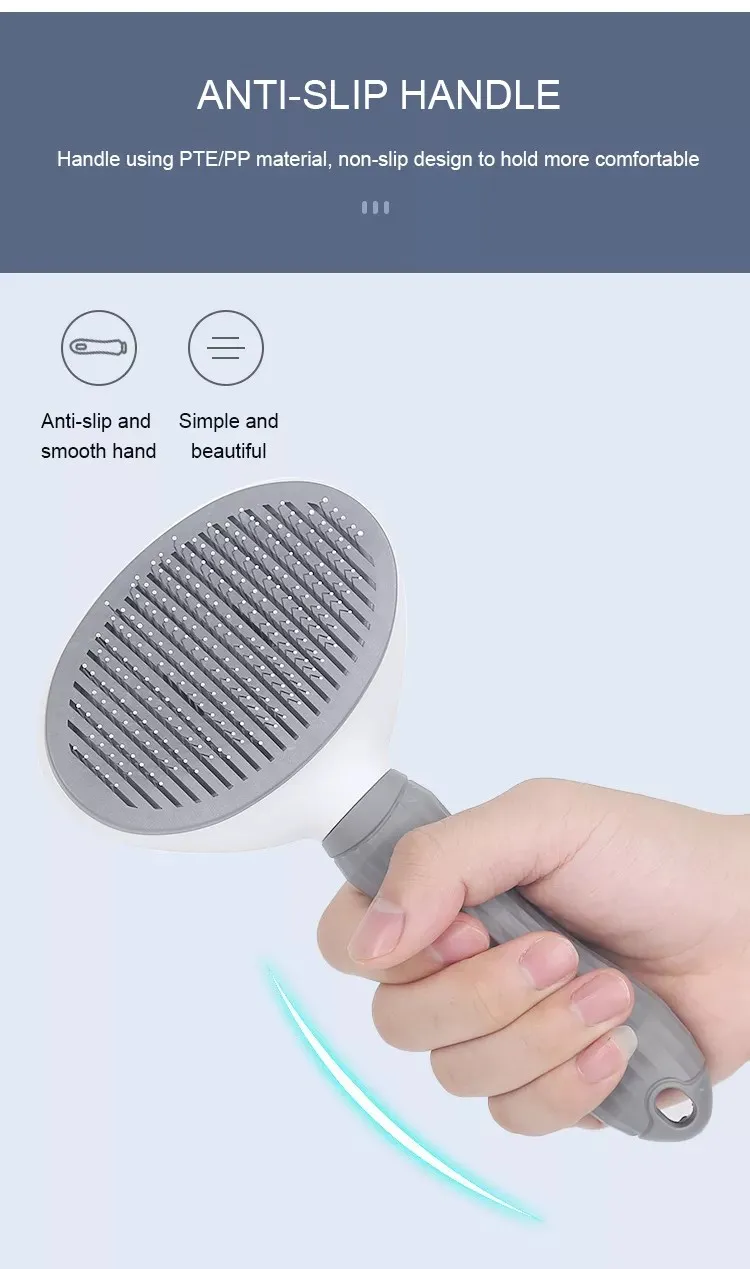 Pet Supplies Pet Dematting Comb One Key Self Cleaning Rabbits Cat Dog