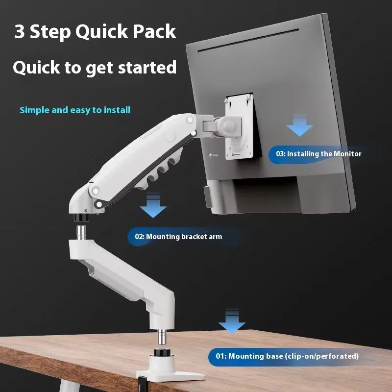 NB F80-W Strong Durability and Stability New Elevated Cantilever Desktop Monitor Stand with 90 Degree Tilt 90 Degree Tilt