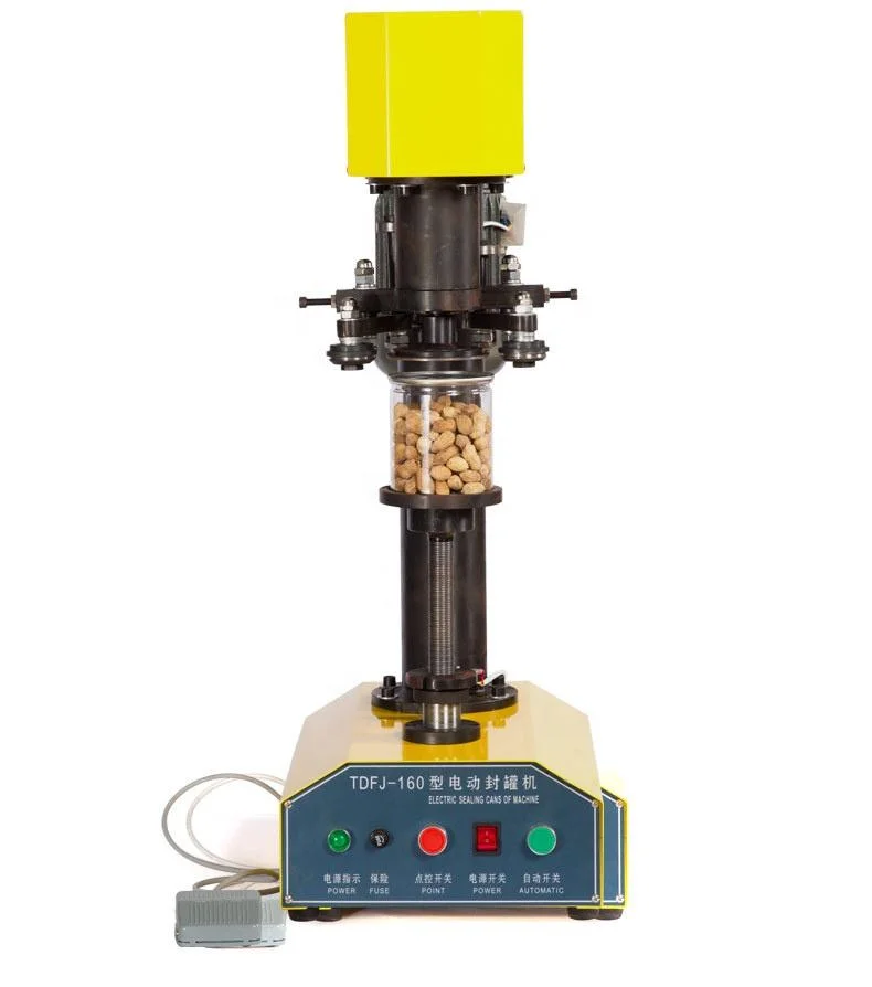 Semi Automatic Customized Pull-ring Canning Round Bottle Plastic Beverage Cans Food Cans Tin Can Sealing Machine