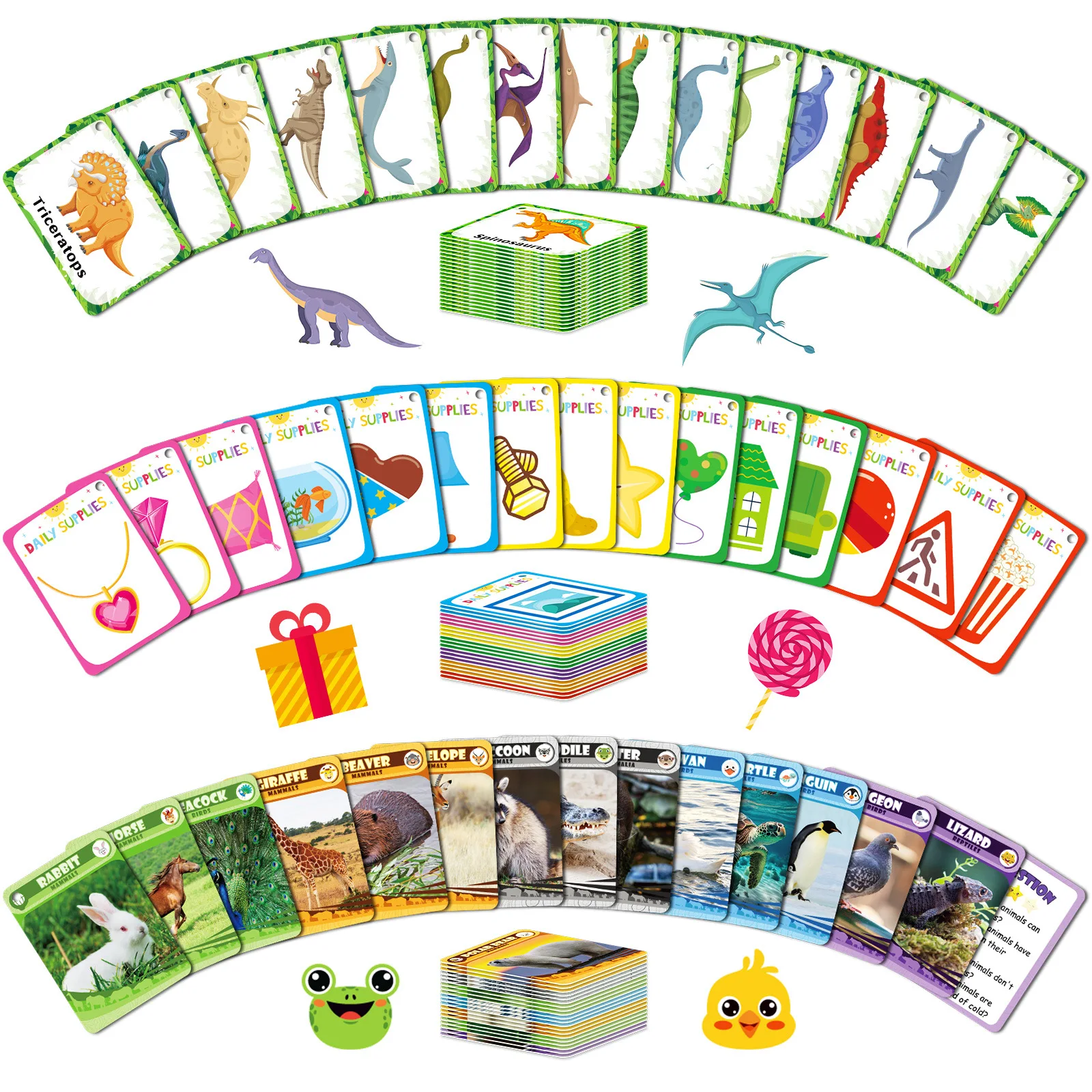 Custom Printing cognitive flash cards parent-child interactive education dinosaur cards hot kindergarten baby teaching play card