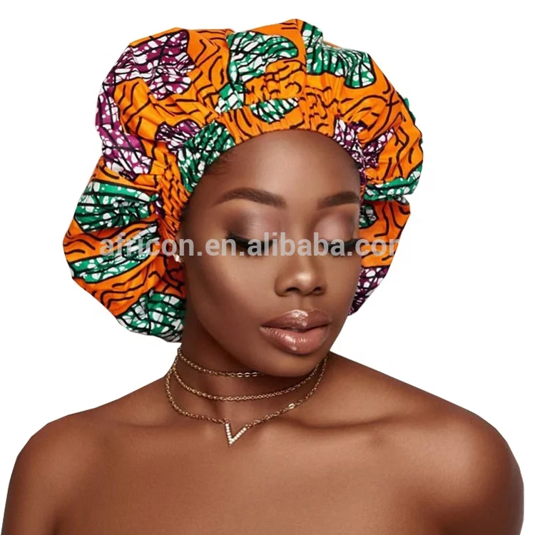 Satin Lined Ankara Hair Bonnet