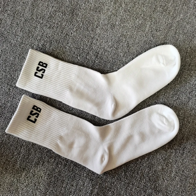 B81 Free Sample Sports White Socks Custom Logo Yoga Causal Soccer Basketball Crew Running Made in China manufacture