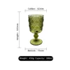 XR615 Green gemstone pattern wine glass goblet