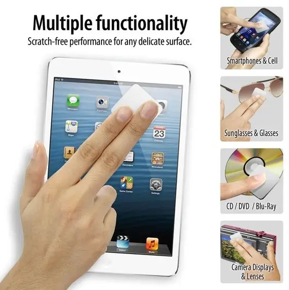 Promotional Self Adhesive Mobile Cell Phone Sticker Custom Microfiber Cloth Mini Sticky Smartphone Screen Cleaner for Iphone